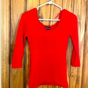 Wet Seal red 3/4 sleeve shirt med